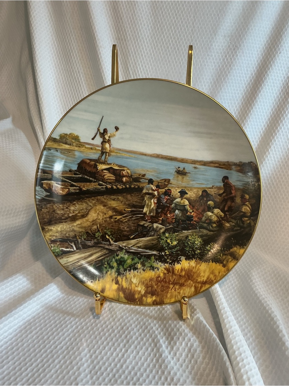 Vtg the Lewis and Clark expedition plate collection.Arrival of sergeant Pryor.